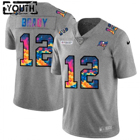 Camiseta Niño NFL Tampa Bay Buccaneers Tom Brady 12 Nike 2020 Multicolor Gris